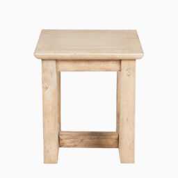 Valdis Mango Wood & Travertine Square Side Table - thumbnail 3