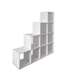 Cara 10 Cube Storage Unit - Chalk White Bookcase - thumbnail 6
