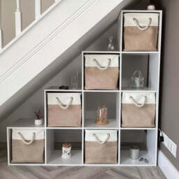Cara 10 Cube Storage Unit - Chalk White Bookcase - thumbnail 2