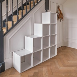 Cara 10 Cube Storage Unit - Chalk White Bookcase - thumbnail 5