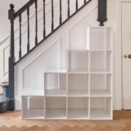Cara 10 Cube Storage Unit - Chalk White Bookcase - thumbnail 3