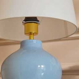 Launton 27cm Ceramic Lamp Base - Cornflower Blue - thumbnail 4