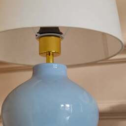 Launton 27cm Ceramic Lamp Base - Cornflower Blue - thumbnail 3
