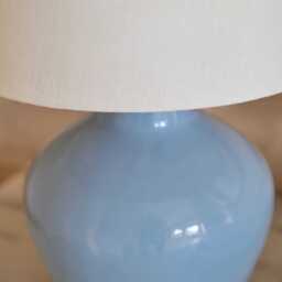 Launton 27cm Ceramic Lamp Base - Cornflower Blue - thumbnail 3
