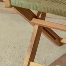 Cove White Acacia Garden Chair - Set of 2 - Mottled Green Rope - thumbnail 6