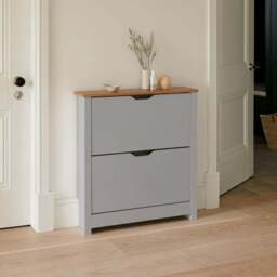 Windsor Shoe Cabinet - 2 Door - Grey