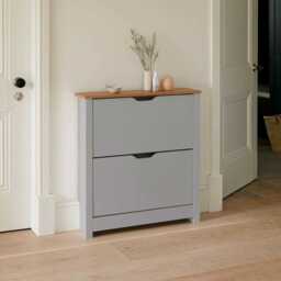 Windsor Shoe Cabinet - 2 Door - Grey