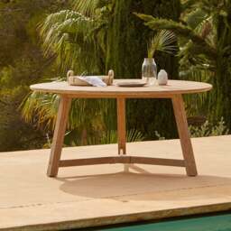 Shiro 6 Seater Wooden Garden Dining Set with Shiro Pink Rope Dining Chairs - 160cm - thumbnail 2