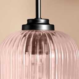 Elland Plug in Wall Light Black - Blush Pink - thumbnail 3
