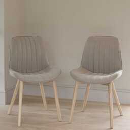 Amelia Whitewash Extending Dining Table Set - 6 Seater - Bella Soft Beige Dining Chairs - Whitewash Legs - thumbnail 4
