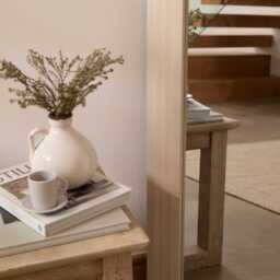 Kubu 180 x 80cm Wooden Arch Mirror - Taupe - thumbnail 2