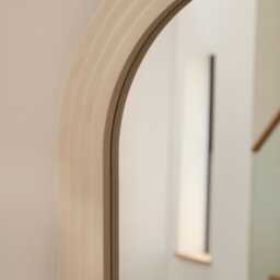 Kubu 180 x 80cm Wooden Arch Mirror - Taupe - thumbnail 3