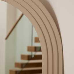 Kubu 180 x 80cm Wooden Arch Mirror - Taupe - thumbnail 4