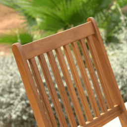 Ashby Wooden Armless Garden Folding Chairs - Set of 2 - thumbnail 3