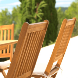 Ashby Wooden Armless Garden Folding Chairs - Set of 2 - thumbnail 4