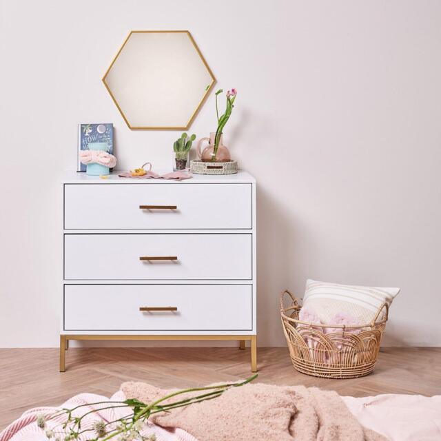 Marie 3 Drawer Chest of Drawers - White - image 1