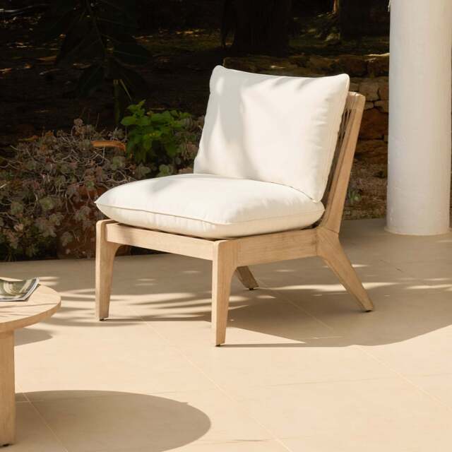 Mali Occasional Chair Garden Cushion Covers - Linen - image 1
