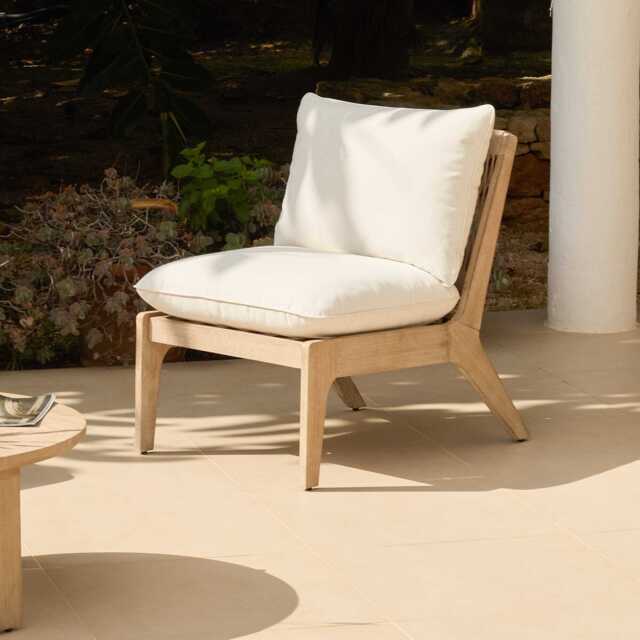 Mali Occasional Chair Garden Cushion Covers - Linen - image 1