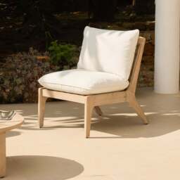 Mali Occasional Chair Garden Cushion Covers - Linen - thumbnail 1