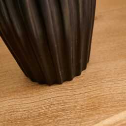 Burcot Black Mango Wood Lamp Base - 28cm - thumbnail 4