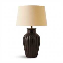 Burcot Black Mango Wood Lamp Base - 28cm - thumbnail 5