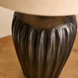 Burcot Black Mango Wood Lamp Base - 28cm - thumbnail 3