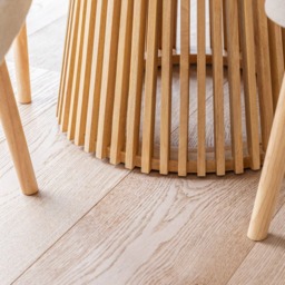 Willow Pale Oak  Dining Table Set - 4 Seater - Freya Grey Dining Chairs - Whitewash Legs - thumbnail 4