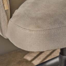 Arabella Office Swivel Chair - Natural Beige with Black Legs - thumbnail 6