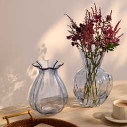 Verona 25cm Glass Vase - Cornflower Blue - thumbnail 2