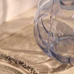 Verona 25cm Glass Vase - Cornflower Blue - thumbnail 4