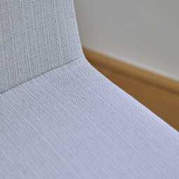 Amelia Whitewash Extending Dining Table Set - 6 Seater - Nolan Fawn Linen Dining Chairs - Whitewash Oak Legs - thumbnail 6