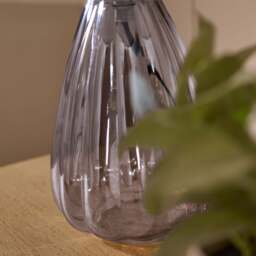 Alma 23cm Glass Lamp Base - Smoke Grey - thumbnail 5