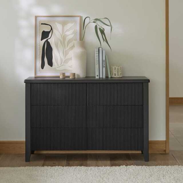 Raleigh 6 Drawer Chest of Drawers - Black - image 1