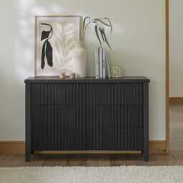 Raleigh 6 Drawer Chest of Drawers - Black