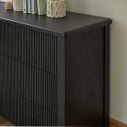 Raleigh 6 Drawer Chest of Drawers - Black - thumbnail 3