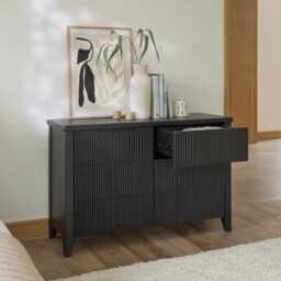 Raleigh 6 Drawer Chest of Drawers - Black - thumbnail 6
