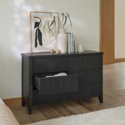 Raleigh 6 Drawer Chest of Drawers - Black - thumbnail 5