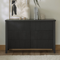Raleigh 6 Drawer Chest of Drawers - Black - thumbnail 2