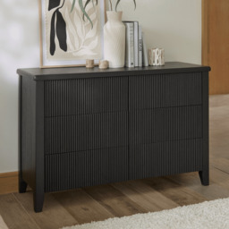 Raleigh 6 Drawer Chest of Drawers - Black