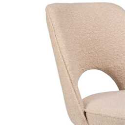 Dolly Boucle Dining Chairs - Set of 2 - Black Legs - thumbnail 3