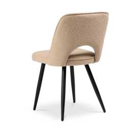 Dolly Boucle Dining Chairs - Set of 2 - Black Legs - thumbnail 4