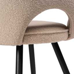 Dolly Boucle Dining Chairs - Set of 2 - Black Legs - thumbnail 5