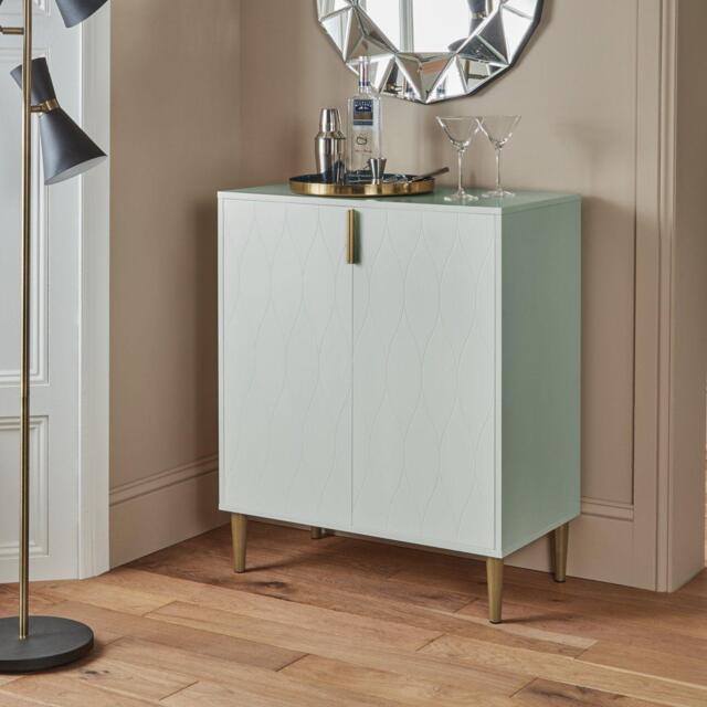 Gloria 2 Door Small Sideboard - Sage & Brass Legs - image 1