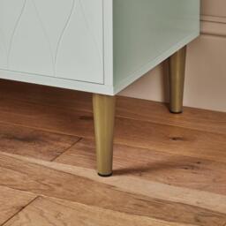 Gloria 2 Door Small Sideboard - Sage & Brass Legs - thumbnail 3