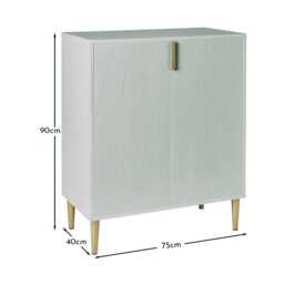 Gloria 2 Door Small Sideboard - Sage & Brass Legs - thumbnail 5