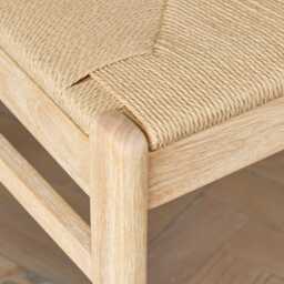 Carter Whitewash Rectangular Table Set - 6 Seater - Faye Whitewash Oak Dining Chairs - thumbnail 6