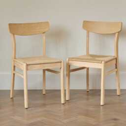 Carter Whitewash Rectangular Table Set - 6 Seater - Faye Whitewash Oak Dining Chairs - thumbnail 5
