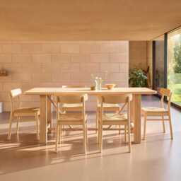 Carter Whitewash Rectangular Table Set - 6 Seater - Faye Whitewash Oak Dining Chairs - thumbnail 1