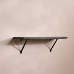 Atlas 75cm Mango Wood Wall Shelf - Jet Black - thumbnail 5