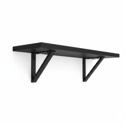 Atlas 75cm Mango Wood Wall Shelf - Jet Black - thumbnail 6